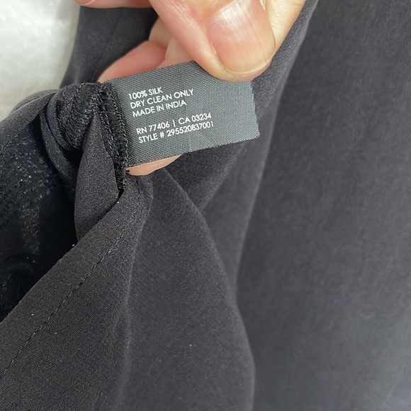 Club Monaco Black 100% Silk Copper Sequin Embellished Tank Top Size Small - Picture 7 of 7